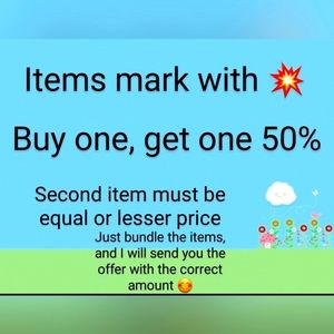 Buy one get one half price